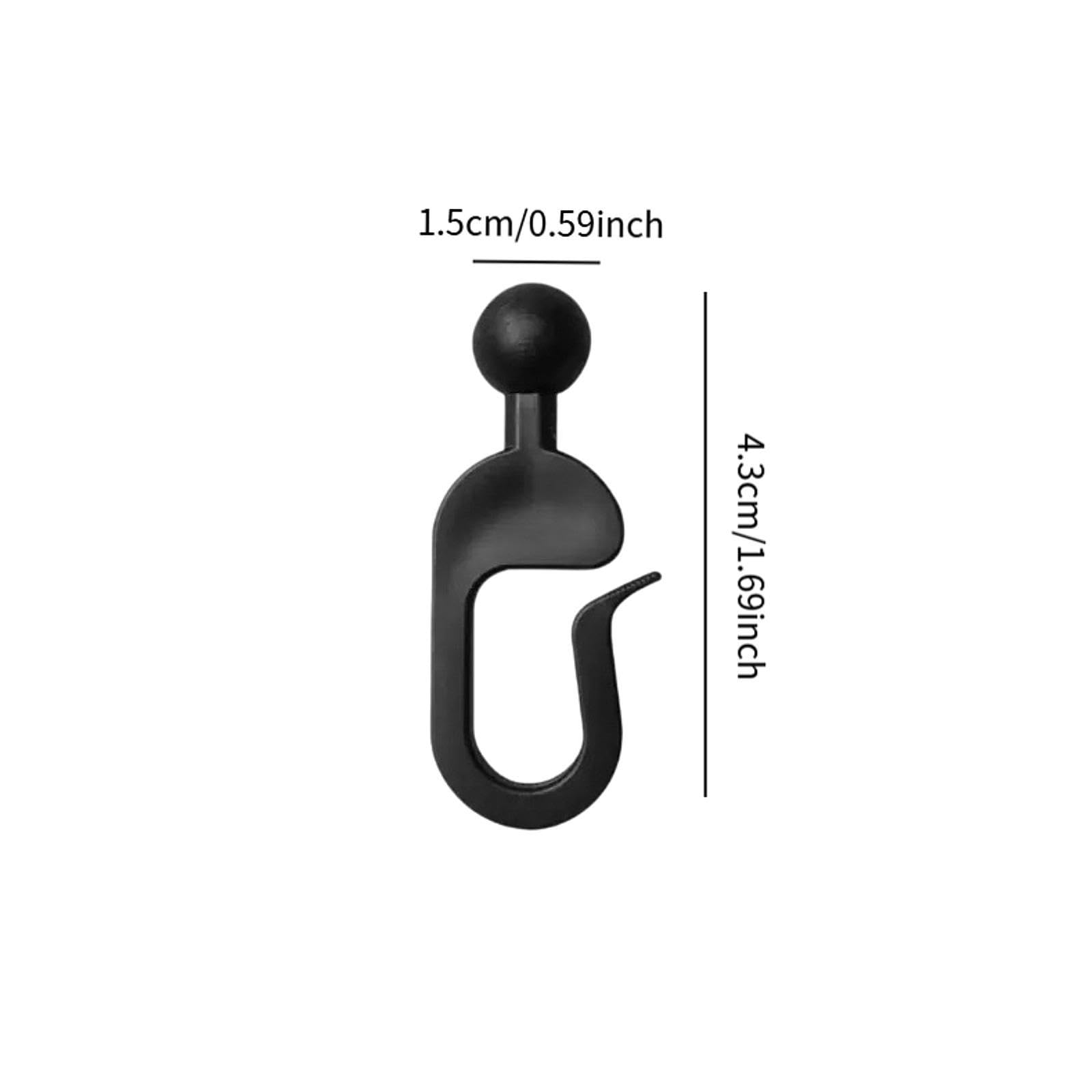 Baoblaze Ganci da 56 Pezzi per Tende da Gazebo, Accessori per Esterni Nero