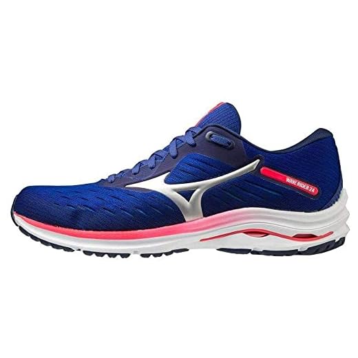 Mizuno Mäns Wave Rider 24 gatulöparsko, 16 EU, Rbluec Artic Ice Diva Rosa - 46 EU