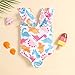 Baby Kids Girls One Pieces Swimsuit Ruffles Cartoon Fish Scale Dinosaur Flamingo Swimwear Bathing Sunsuit