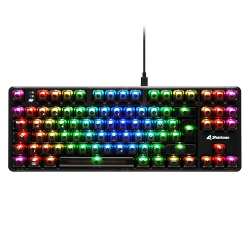 Sharkoon Crystal Shark RVB, Noir
