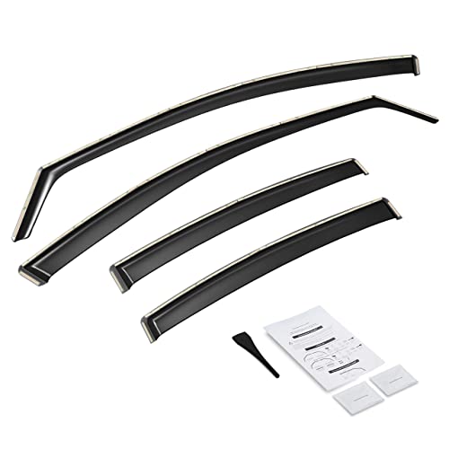Image of CLIM ART in-Channel Incredibly Durable Rain Guards for Hyundai Elantra 2017-2020 Sedan, Original Window Deflectors, Vent Window Visors, Vent Deflector, 4 pcs. - 617040