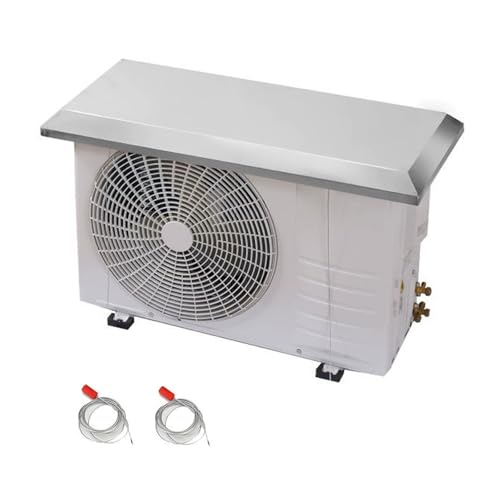 WANGCEPLSD Abdeckung Wärmepumpe, Klimaanlage Abdeckung, Edelstahl, Wärmepumpenschutz für Schnee Und EIS, mit Stahldrahtseilen, Glatt Und Verschleißfest(103 * 45cm/41 * 18in)
