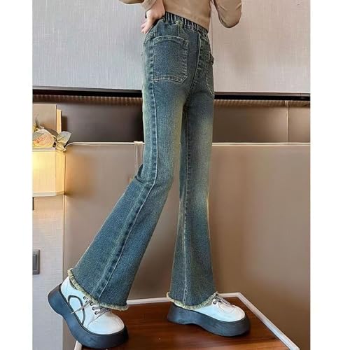 Baby Girl Pants 12-18 Months Waisted Wide Leg Jeans With Pocket Bed Wetting Pants for Girls2