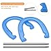 NQV Horseshoe Outside Game,Horse Shoe Game Kit,Horseshoes Outdoor Game Set for Lawn, Beach, Backyard, Includes 4 Steel Horseshoes, 2 (24