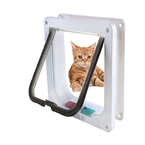 Porta com aba para gatos, porta para gatos com trava de 4 vias, para portas externas internas, porta
