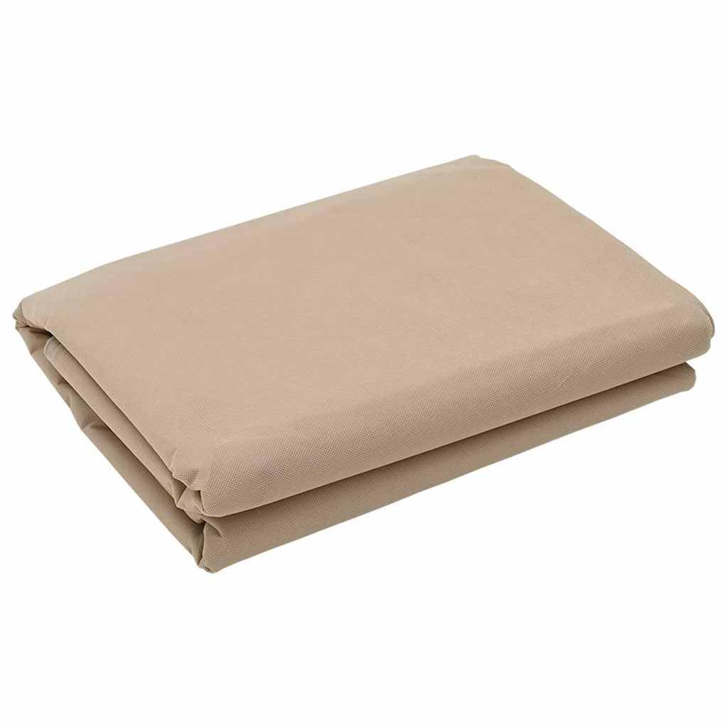 Futterabdeckungen für Kälteschutz, 3 Stück, Beige, Pflanzenabdeckung, Vliesstoff, Schutz für Pflanzen, Winter, Frostschutz, wiederverwendbar, mit Kordel, Beige, 3,14 x 2,5 m