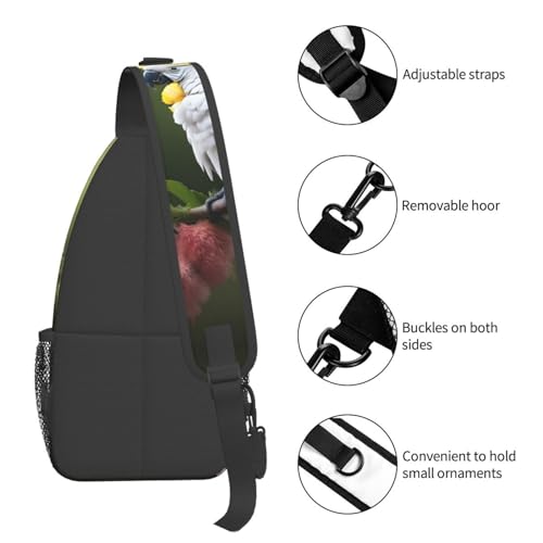 Mochila cruzada con estampado de loro Cockatoo unisex miniatura 5