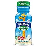 PediaSure Grow & Gain with Fiber Nutritional Shake for Kids, 7g Protein, 3g Fiber to Support a Healthy Digestive System, DHA Omega-3, Non-GMO, Vanilla, 8-fl-oz Bottle, Pack of 1