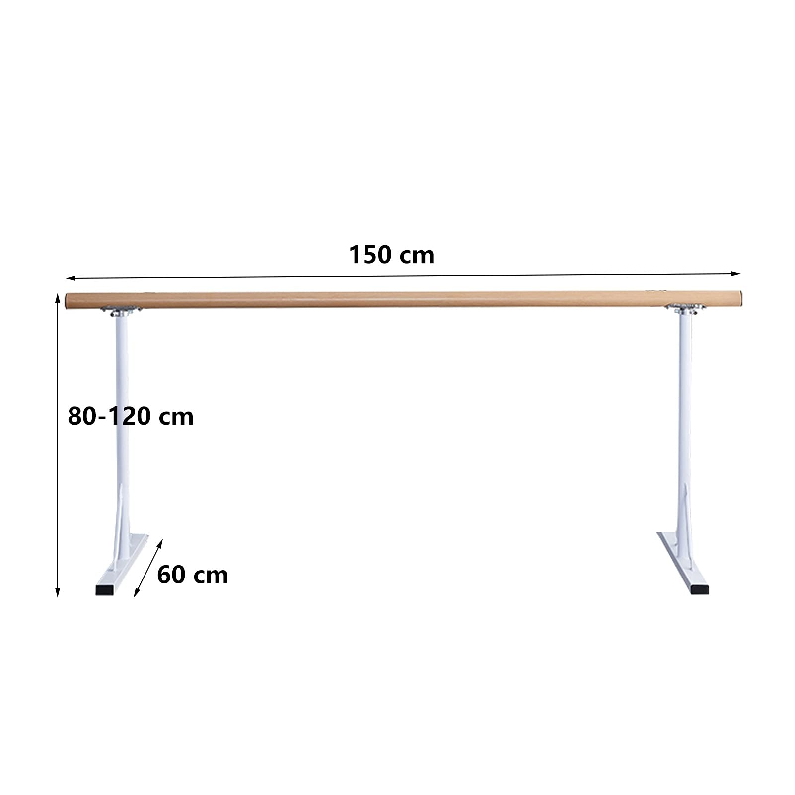Portable Ballet Barre, 2m Adjustable Gymnastics Bar, Freestanding Dance Exercise Equipment for Home Fitness Flexibility Training