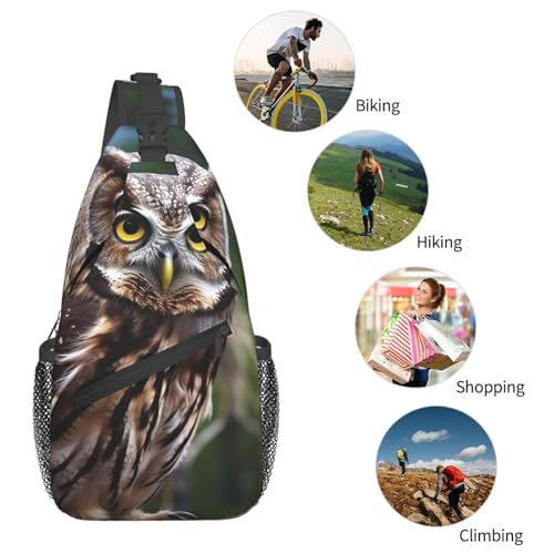 Bolso cruzado Wild Owl Birds para hombre y mujer miniatura 6