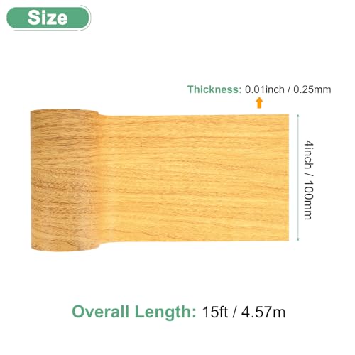 Image of M METERXITY 1-Roll Wood Grain Repair Tape, 4 Inch x 15ft Self-Adhesive Wood Floor Tape, Realistic Textured Repair Patch, Contact Paper for Furniture /Floors [Golden Camel]