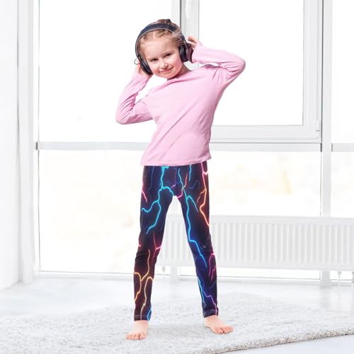 Abstract Graphic Colorful Neon Girls Casual Leggings for Kids Printed Long Pant Bottoms Stretch and Soft4