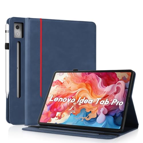 AsWant Hülle für Lenovo Idea Tab Pro 12.7 Zoll 2025 TB-373FU TB-375FC Schutzhülle Ultradünne PU Leder mit Stand Schutzhülle Lenovo Idea Tab Pro Blau