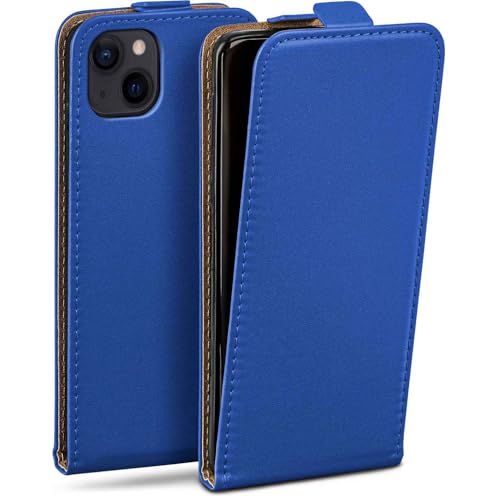 Housse cuir bleu iPhone 15 Plus moex idéale pour protéger au quotidien