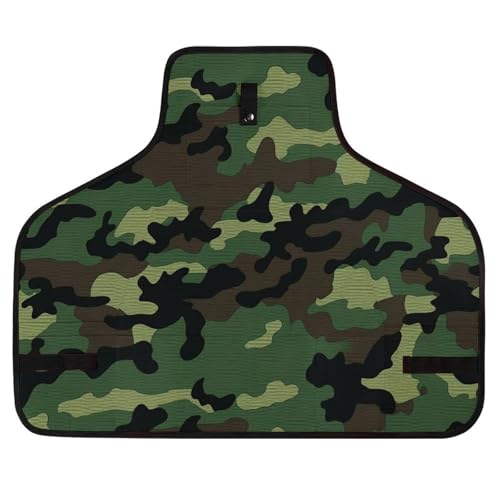 Delantal de trabajo militar verde con 8 bolsillos miniatura 1