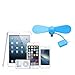 Portable iPhone Fan - Colorful and Powerful 2-in-1 Fans for iPhone/iPad and Android Smartphone/Tablet - 4 Piece - Black/Pink/Blue/Green - Summer 2017 iPhone Accessories
