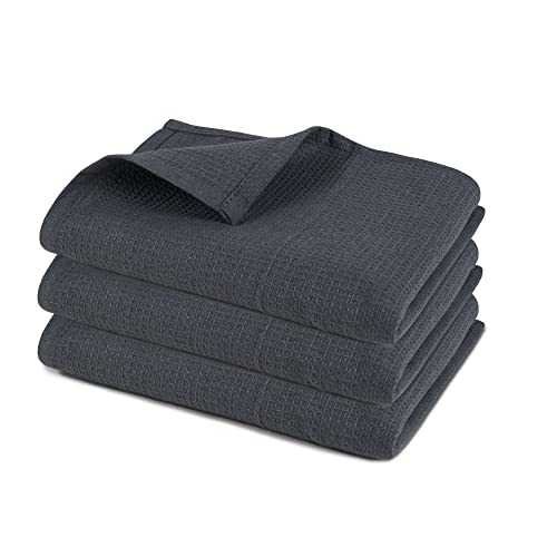 Pagnanno-Hotel Quality Waffle Weave Tea Towels, Professional Cotton 45x70cm, Absorbent Fast Drying Dish Towels
