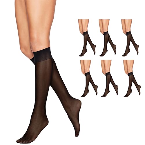Image of Hanes Alive Women's Full Support Sheer Toe Knee High Stockings