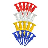 Milisten 24 Stück Kunststoff Golf Tees Professionelle Golfzubehör für Indoor und Outdoor Training Wiederverwendbare Golfs Ball Halter für Golfer und Golfpartys