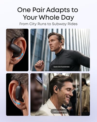 Image of Soundcore AeroFit 2 Pro by Anker, Dual-Form Earbuds, Open-Ear & Active Noise Cancellation Forms, 5-Level Adjustable Ear Hooks for Dual Forms, Hi-Res Audio with LDAC, 4-Mic AI Clear Calls