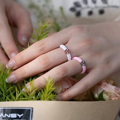 Zollen Silicone Rings for Women 1/3 Packs Silicone Wedding Bands - Flower Shape - Rubber Rings Women Flower Collection4