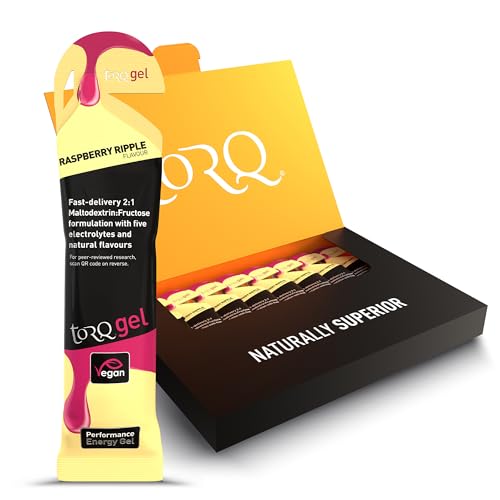 TORQ Running Gels with Electrolytes - 2:1 Maltodextrin: Fructose for Endurance Sports & Optimal Performance | Energy Gels for Running Cycling & Marathons - 30g Carbs Per Gel | Raspberry Ripple 8