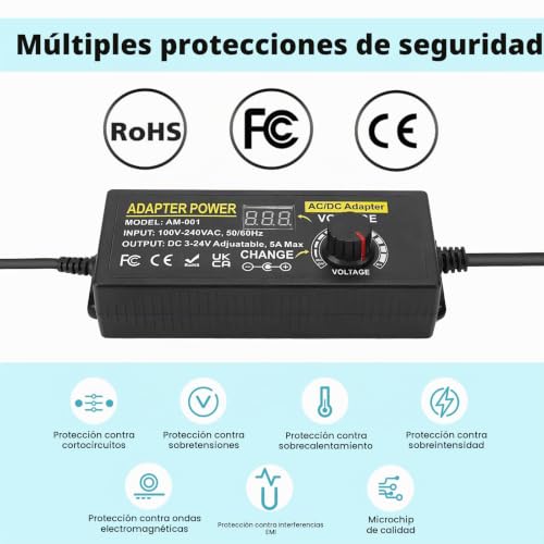 Adaptador de corriente ajustable 120W que evita la acumulación de transformadores rotos 2
