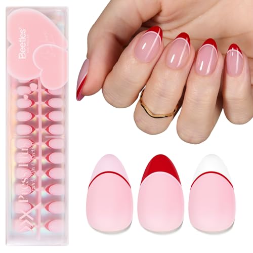 Beetles Valentines Press On Nails - Romantic Dream| 3 Colors Shor...