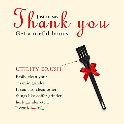 Gravity Electric Pepper Grinder Or Salt Grinder Mill【White Light】- Battery Operated Automatic Pepper Mill With Light, Adjustable Coarseness, One Handed Operation, Cleaning Brush, Black By Amusewit #TOP5