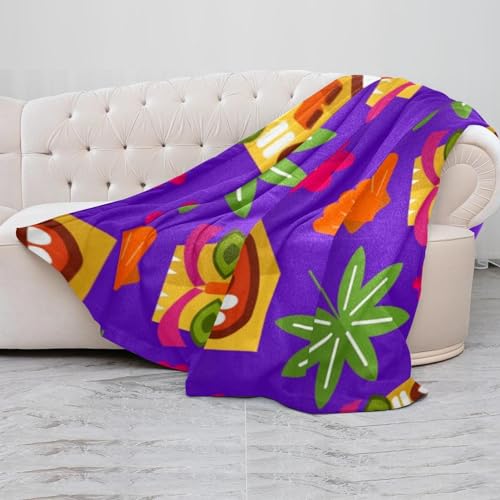 Couverture hawaïenne en microfibre 150x200 cm plaid léger lit - 5