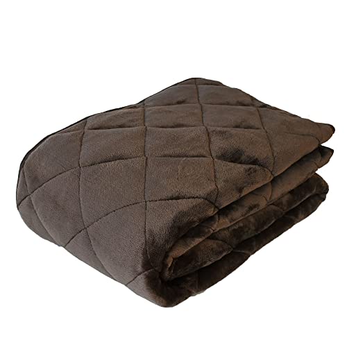 昭和西川 毛布 敷きパッド シングル 洗える 無地 ブラウン フランネル 四隅ゴム付き 敷き毛布 100×205cm あったか