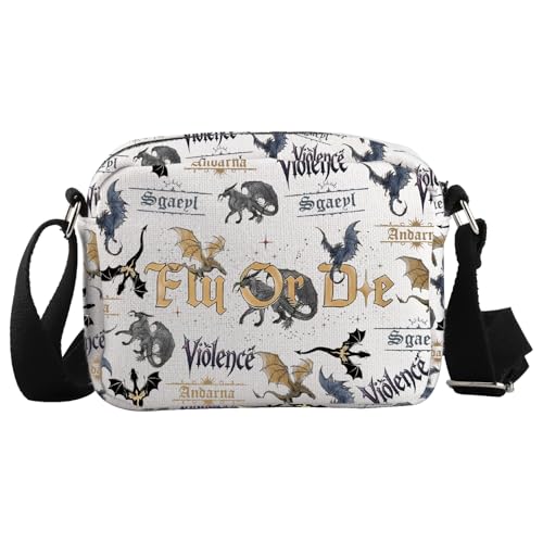 WCGXKO Literature Quote Crossbody Bag Book Reader Gift Dragon Rider Gift