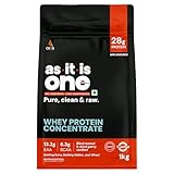 AS-IT-IS ONE Whey Protein Concentrate I Pure, Clean & Raw I 28g Protein per Serve, Unflavoured I No Amino Spike OR Heavy Metals I Labdoor & Trustified Certified I Protein for All Ages Adults