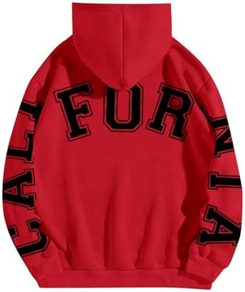 OCCOKO 1PC Sudadera con Capucha Estampada de Manga Larga y Espalda para Mujer Sudadera Chica Adolescente