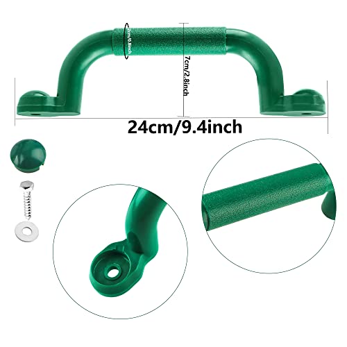 Restroma 12 Pcs Playground Safety Handles Plastic Grab Handle Playhouse Safety Hand Grips Playset Equipment for Kids Treehouse Playground, 2 Colors