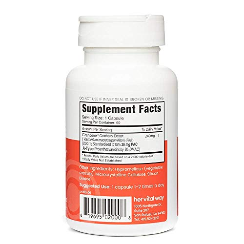 Her Vital Way Cranberex Cranberry Pills for Women and Men Cranberry