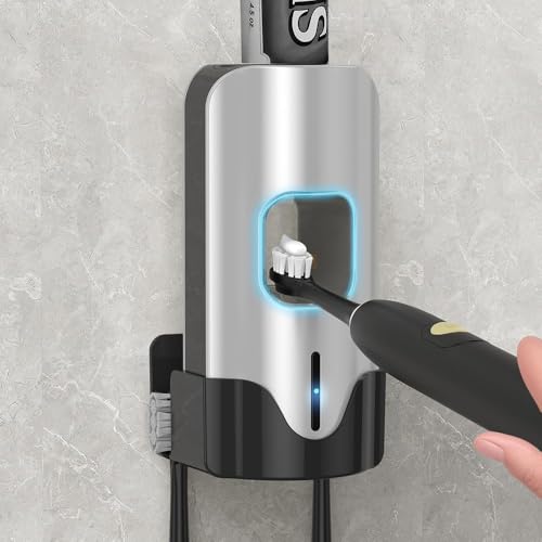 TuCao Automatic Toothpaste Dispenser Wall Mounted - Smart Touchless Toothpaste Squeezer with 3...