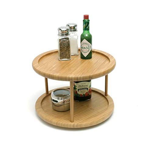 Lipper International 8302 Toca-discos de cozinha de 25,4 cm em madeira de bambu