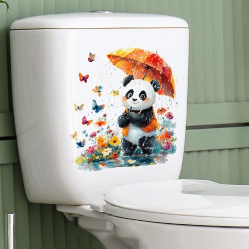Vinilo decorativo Achang Panda Acuarela con Paraguas miniatura 6