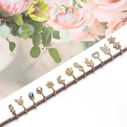 CrazyPiercing Fake Nose Ring CZ African Nose Cuffs Gold/Silver/Rose Gold Faux Septum Nose Rings Clip on Nose Jewelry for Woman Non Pierced Jewelry4