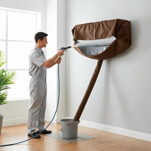 Image of SELENO AC Service Cleaning Cover for 1 Ton-1.5 Ton Split AC Indoor Unit | Waterproof Reusable Service Bag for Washing & Coil Cleaning | Dust & Splash Proof | Easy Fit for Home & Professional Use