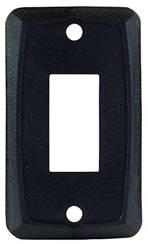 JR Products 12855 plaque interrupteur simple noir