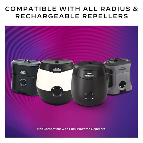 Thermacell Rechargeable Mosquito Repeller Refills; Advanced Repellent Formula Provides 20 Foot Protection Zone; Compatible with Thermacell E-Series & Radius Only; No DEET, Spray or Flame Thermacell Rechargeable Mosquito Repeller Refills; Advanced Repellent Formula Provides 20 Foot Protection Zone; Compatible with Thermacell E-Series & Radius Only; No DEET, Spray or Flame