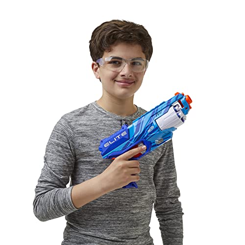 Image of Nerf Elite Disruptor Blaster, 6-Dart Rotating Drum, 6 Nerf Elite Darts, Slam Fire, New Reflex Blue Color, Toys for Kids, Teens & Adults, Outdoor Toys for Boys and Girls Ages 8+