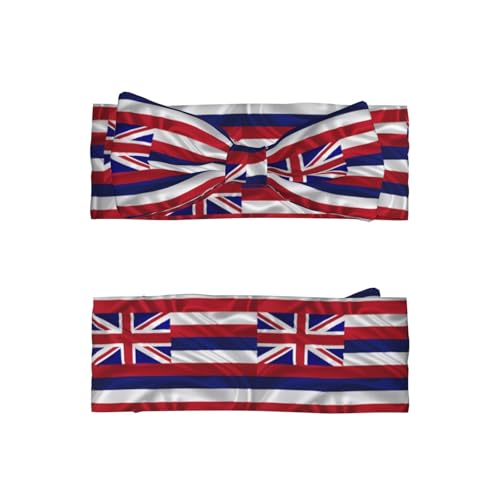 Flag of Hawaii American Pattern Baby Bow Headband Super Stretchy Soft Bows Hair Accessories for Newborn Infants Toddlers Kids Girls2