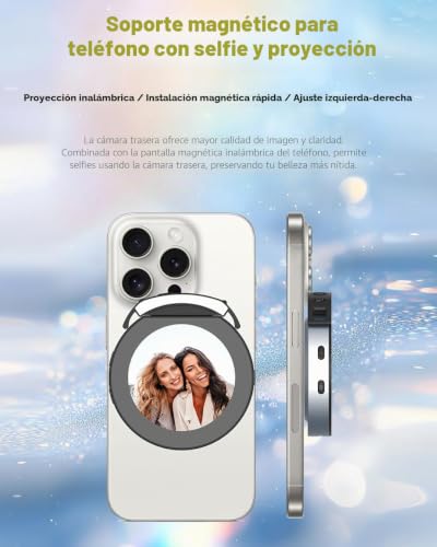 Pantalla magnética inalámbrica para monitor selfie ideal para vlogs en iPhone y Android 2