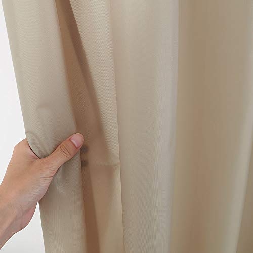 Caromio Hotel Quality 100% Waterproof Fabric Shower Curtain Or Liner With Magnets For Bathroom, 72 X 72 Inches, Tan #TOP2