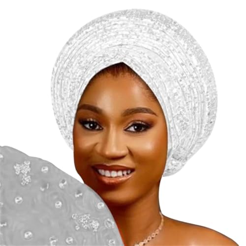 Women's Sequin Headband Hat with Layered Veil Cover Classic Elegant