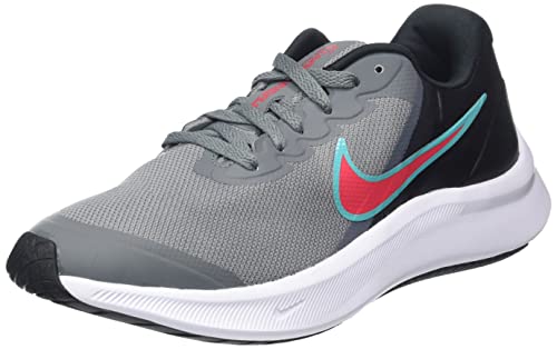 Nike Unisex-Child Star Runner 3 (TDV) Sneaker (Smoke Grey/Siren Red, Black, us_Footwear_Size_System, Toddler, Numeric, Medium, Numeric_8)