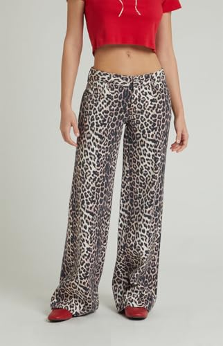 PacSun Women's Casey Low Rise Baggy Jeans Leopard2